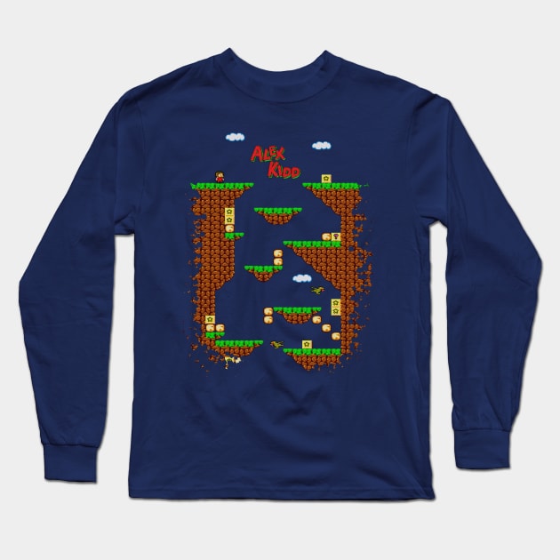 Alex Kidd in Miracle World Long Sleeve T-Shirt by degdesign